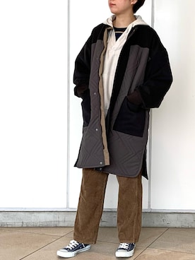 「DOUBLE NAME（ダブルネーム）のアイテム（その他アウター）」を使った、DOUBLE NAME_officialさん（レディース・158cm）の秋コーディネート