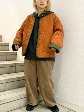 「DOUBLE NAME（ダブルネーム）のアイテム（ブルゾン）」を使った、DOUBLE NAME_officialさん（レディース・158cm）の秋コーディネート