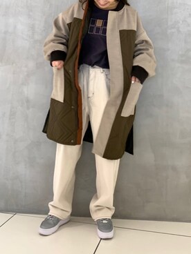 「DOUBLE NAME（ダブルネーム）のアイテム（その他アウター）」を使った、DOUBLE NAME_officialさん（レディース・158cm）の秋コーディネート