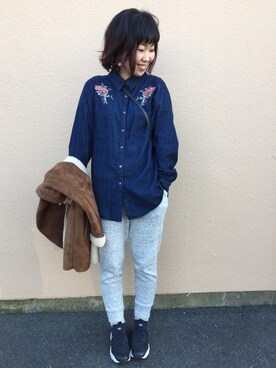 「URBAN RESEARCH（アーバンリサーチ）のアイテム（ムートンコート）」を使った、nyaaa❇︎さん（レディース・164cm）の冬コーディネート
