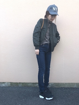 「Reebok（リーボック）のユニセックス リーボック インスタ ポンプフューリー ブラック Reebok INSTAPUMP FURY OG V65750（スニーカー）」を使った、nyaaa❇︎さん（レディース・164cm）の秋コーディネート