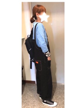 「平成最後のWEARISTAセンバツ」｜「アイテム（オールインワン・サロペット）」を使った、uzurararaさん（レディース・159cm）の春コーディネート