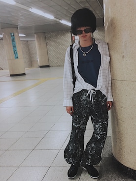 「AVALONE（アヴァロン）のアイテム（パンツ）」を使った、hidoide さん（メンズ・171cm）の秋コーディネート