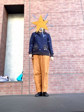 「アイテム（チノパンツ、オレンジ系）」を使った、mizuwakaki07さん（レディース・166cm）の秋コーディネート