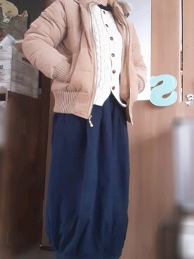 「CLOUDNINE（クラウドナイン）のアイテム（パンツ）」を使った、ojyaさん（レディース・153cm）の冬コーディネート