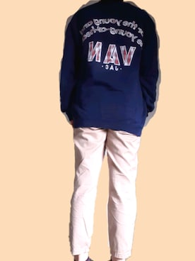 「VAN（バン）のアイテム（トップス）」を使った、ojyaさん（レディース・153cm）の春コーディネート