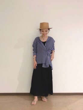 「FORK&SPOON（フォークアンドスプーン）のアイテム（帽子）」を使った、URBAN RESEARCH Storeさん（レディース・160cm）の夏コーディネート