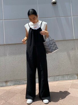 「RODE SKO」｜「アイテム（サロペット/オーバーオール）」を使った、URBAN RESEARCH Storeさん（レディース・160cm）の夏コーディネート