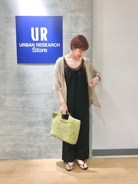 「RODE SKO」｜「アイテム（サロペット/オーバーオール）」を使った、URBAN RESEARCH Storeさん（レディース・167cm）の夏コーディネート