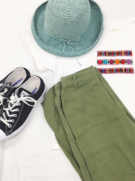 水野ミリナーさん（レディース・160cm）の夏コーディネート