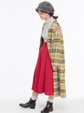 「リボンハット」｜水野ミリナーさん（レディース・160cm）の夏コーディネート