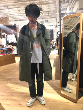 「Basis Broek Belgium（バージスブルック）のアイテム（ジャケット/アウター）」を使った、Kazutoshi  Mukainoさん（メンズ・177cm）の春コーディネート