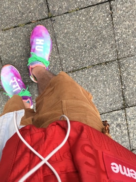 「adidas（アディダス）のアイテム（スニーカー、その他）」を使った、Kazutoshi  Mukainoさん（メンズ・177cm）の夏コーディネート