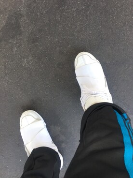 「Y-3（ワイスリー）のY-3 / ワイスリー：QASA HIGH：AQ5500-bjb[BJB]（スニーカー、ホワイト系）」を使った、Kazutoshi  Mukainoさん（メンズ・177cm）の夏コーディネート