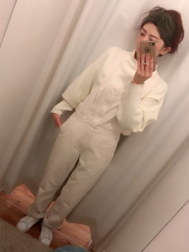 「仕事着」｜「アイテム（オールインワン・サロペット）」を使った、mikittyさん（レディース・159cm）の冬コーディネート