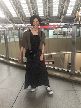 「Casselini（キャセリーニ）のアイテム（ハンチング/ベレー帽）」を使った、mikittyさん（レディース・160cm）の秋コーディネート