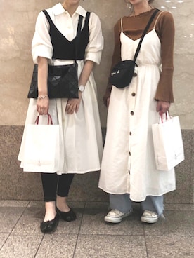 「OPENING CEREMONY（オープニングセレモニー）のアイテム（キャミソール）」を使った、mikittyさん（レディース・160cm）の夏コーディネート