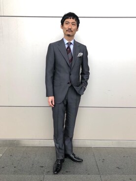 「アイテム（バンダナ/スカーフ、シルバー系）」を使った、DAIGO HAGIWARAさん（メンズ・173cm）の冬コーディネート