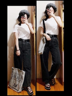 「ユニクロU」｜咲さん（レディース・160cm）の秋コーディネート