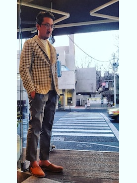 「T-JACKET（ティージャケット）のアイテム」を使った、t頭さん（メンズ・171cm）の冬コーディネート