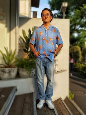 「VERYNERD（ベリーナード）のアイテム」を使った、t頭さん（メンズ・171cm）の夏コーディネート