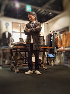 「samas（サマス）のアイテム」を使った、t頭さん（メンズ・171cm）の秋コーディネート