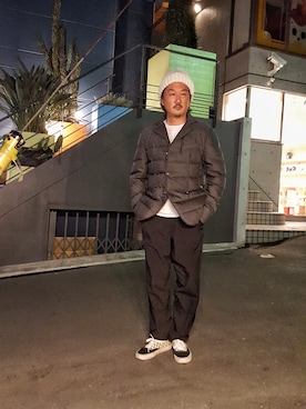 「samas（サマス）のアイテム」を使った、t頭さん（メンズ・171cm）の秋コーディネート