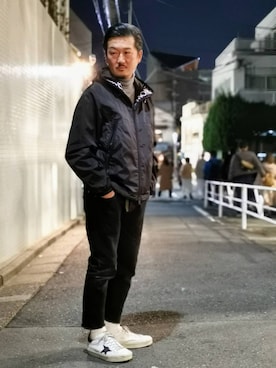 「g-stage（ジーステージ）のアイテム（トップス）」を使った、t頭さん（メンズ・171cm）の冬コーディネート