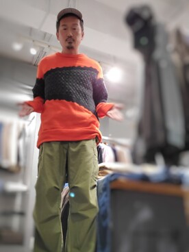 「CPH（シーピーエイチ）のアイテム（キャップ）」を使った、t頭さん（メンズ・171cm）の秋コーディネート