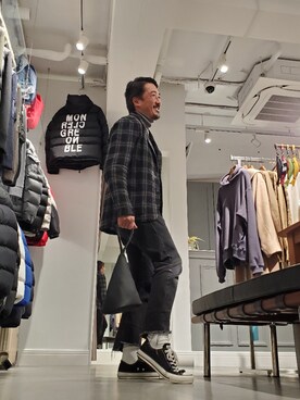 「Magnu（マヌー）のMagnu/マヌー/Tee Pee pouch（ハンドバッグ）」を使った、t頭さん（メンズ・171cm）の秋コーディネート