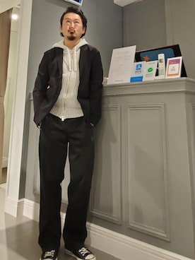 「アイテム（ブルゾン）」を使った、t頭さん（メンズ・171cm・40代）の冬コーディネート