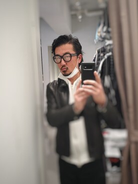 「VERYNERD（ベリーナード）のアイテム」を使った、t頭さん（メンズ・171cm）の冬コーディネート
