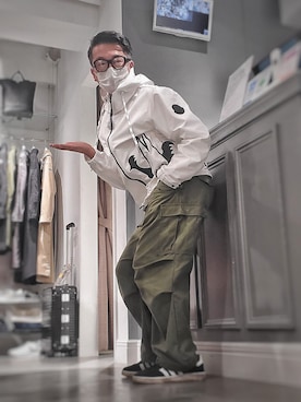 「アイテム（ブルゾン）」を使った、t頭さん（メンズ・171cm・40代）の春コーディネート