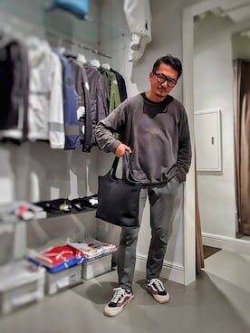 「VERYNERD（ベリーナード）のアイテム」を使った、t頭さん（メンズ・171cm）の春コーディネート