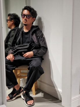 「アイテム（ブルゾン）」を使った、t頭さん（メンズ・171cm・40代）の夏コーディネート
