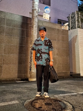 「CPH（シーピーエイチ）のアイテム（キャップ）」を使った、t頭さん（メンズ・171cm）の夏コーディネート