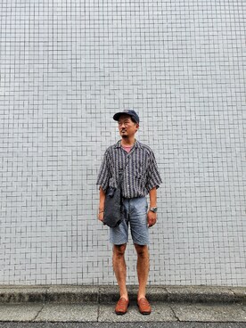 「CPH（シーピーエイチ）のアイテム（キャップ）」を使った、t頭さん（メンズ・171cm）の夏コーディネート