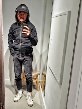 「CPH（シーピーエイチ）のアイテム（キャップ）」を使った、t頭さん（メンズ・171cm）の秋コーディネート