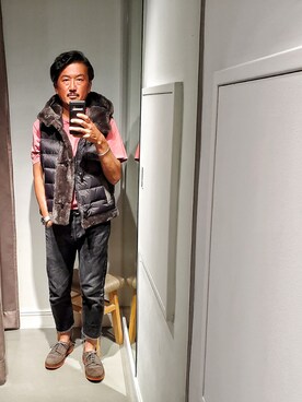 「ラブアンドピース2020」｜「アイテム（ダウンベスト）」を使った、t頭さん（メンズ・171cm）の秋コーディネート
