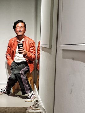 「アイテム（ブルゾン）」を使った、t頭さん（メンズ・171cm・40代）の秋コーディネート