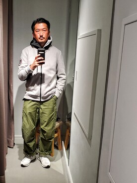 「アイテム（ブルゾン）」を使った、t頭さん（メンズ・171cm・40代）の秋コーディネート