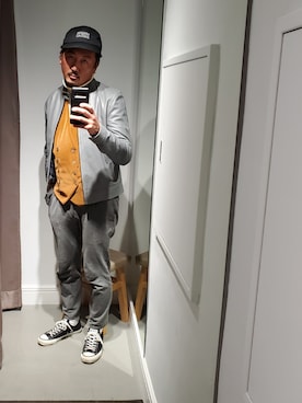 「アイテム（ブルゾン）」を使った、t頭さん（メンズ・171cm・40代）の冬コーディネート
