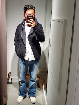 「ARMURE（アルミュール）のアイテム」を使った、t頭さん（メンズ・171cm）の春コーディネート