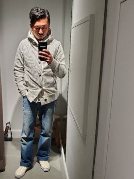 「ARMURE（アルミュール）のアイテム」を使った、t頭さん（メンズ・171cm）の春コーディネート