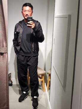 「MONCLER（モンクレール）のアイテム（ブルゾン）」を使った、t頭さん（メンズ・171cm）の夏コーディネート