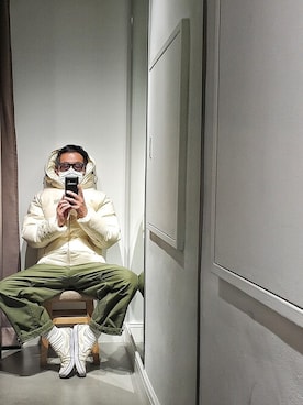 「muta（ムータ）のアイテム（ブルゾン）」を使った、t頭さん（メンズ・171cm）の冬コーディネート