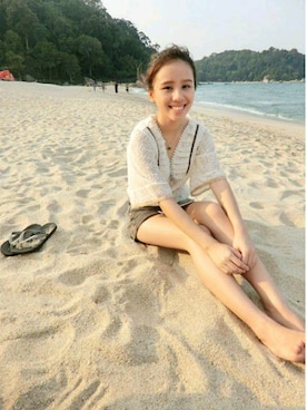 「Deesのアイテム（デニムパンツ、その他）」を使った、N.O.Tさん（レディース・161cm）の夏コーディネート