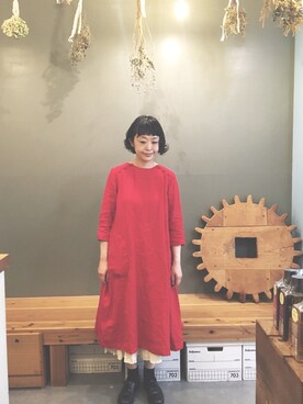 スカートを使った 赤いワンピース の人気ファッションコーディネート Wear