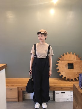 「アイテム（帽子）」を使った、masumiさん（レディース・158cm）の夏コーディネート