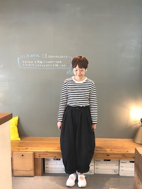 「agnes b.（アニエスベー）のアイテム」を使った、masumiさん（レディース・158cm）の夏コーディネート